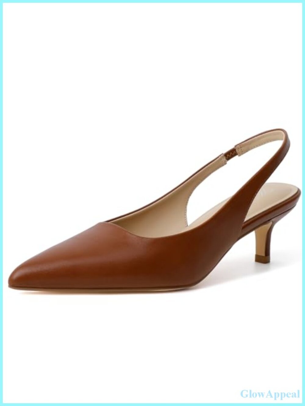 Kitten Heel Slingback Pumps Closed Pointed Toe